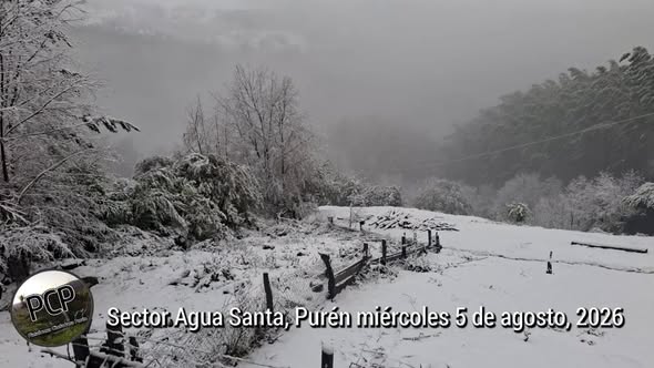NIEVE  EN AGUA SANTA, EN PURÉN